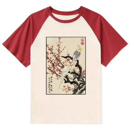 Tokyo-Tiger Whispers of Silent Blossoms Raglan T-shirt