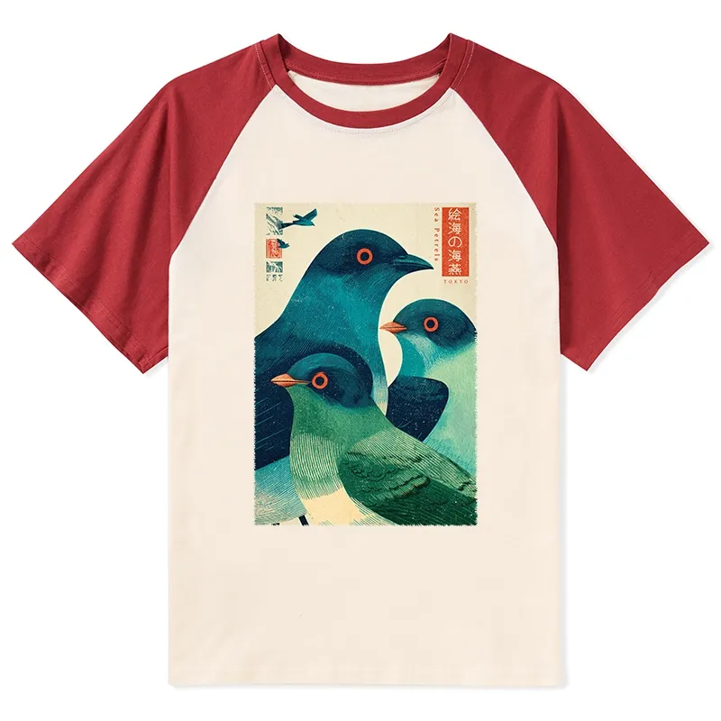 Tokyo-Tiger Petrels Of The Painted Sea Raglan T-shirt Sale