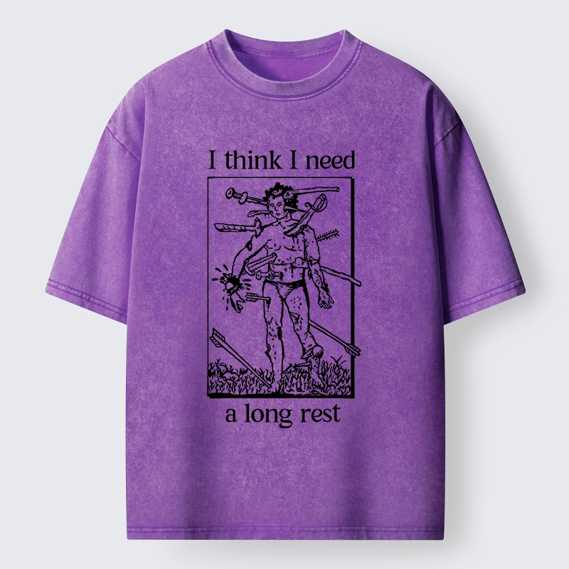 Tokyo-Tiger Long Rest For The Weary Fighter Washed T-Shirt