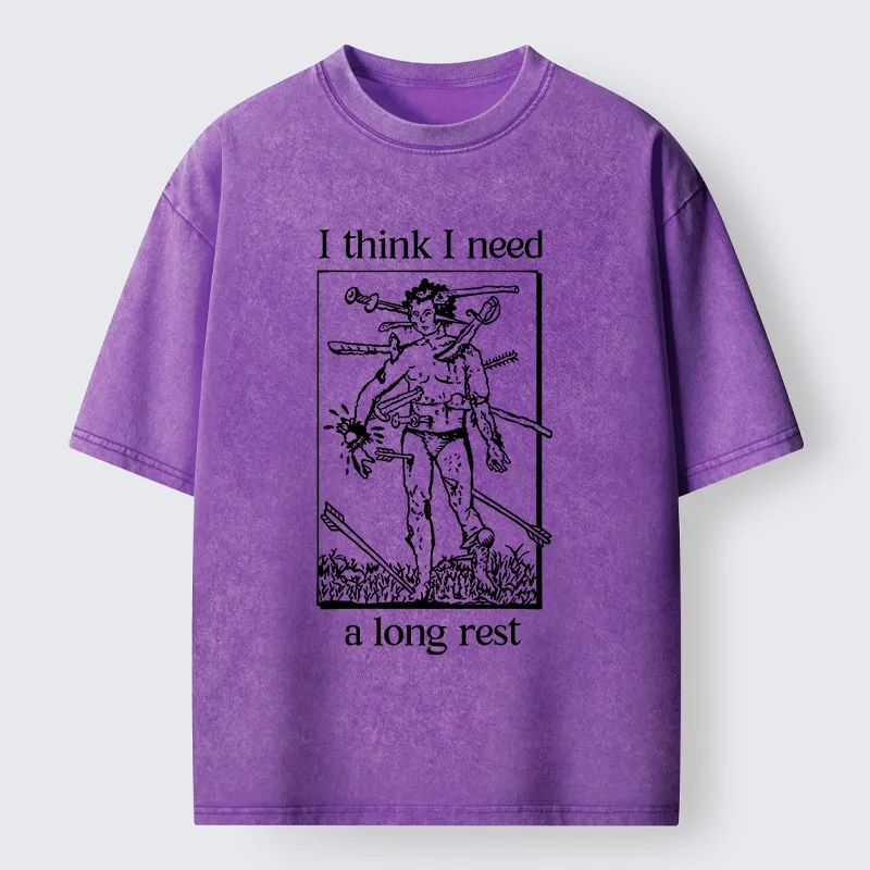Tokyo-Tiger Long Rest For The Weary Fighter Washed T-Shirt