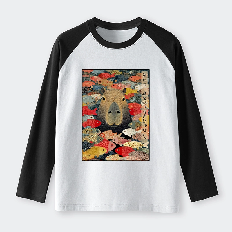 Tokyo-Tiger Am I Too Lovable? Raglan Long Sleeve T-shirt