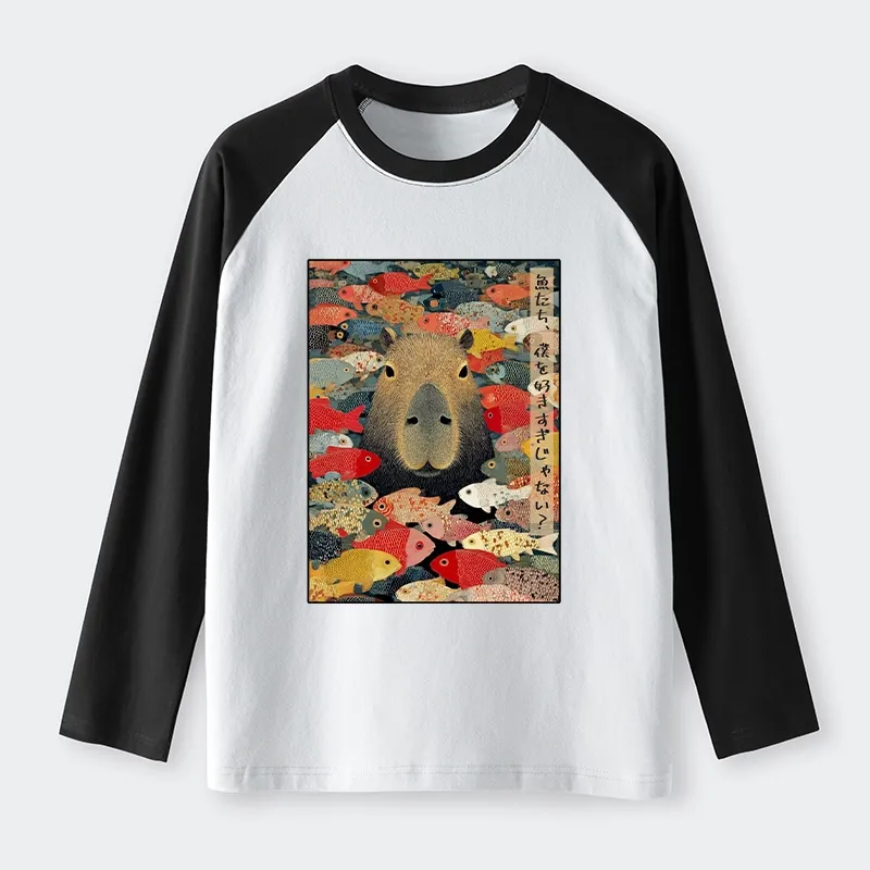 Tokyo-Tiger Am I Too Lovable? Raglan Long Sleeve T-shirt Sale