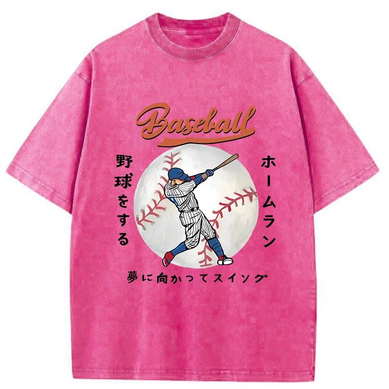 Tokyo-Tiger Japanese Baseball Washed T-Shirt
