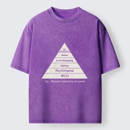 Tokyo-Tiger Funny Wifi Is Essential Meme Washed T-Shirt