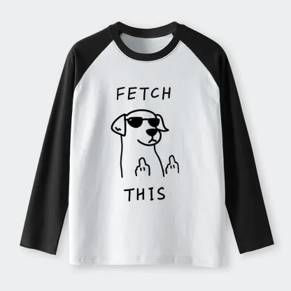 Tokyo-Tiger Rebellious Dog Raglan Long Sleeve T-shirt