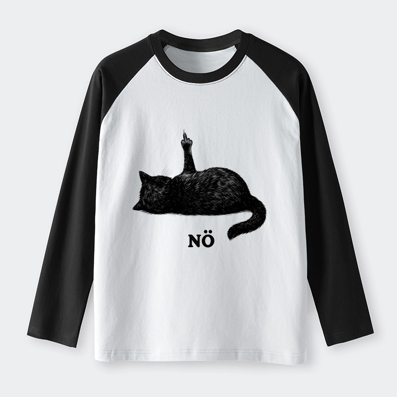 Tokyo-Tiger Cat Refused Raglan Long Sleeve T-shirt