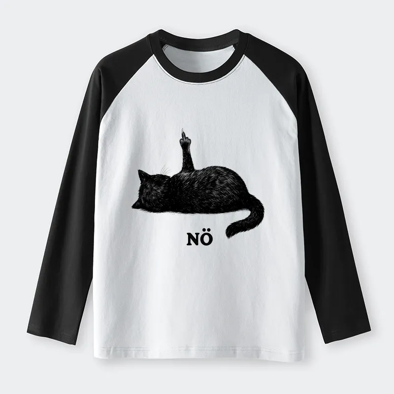 Tokyo-Tiger Cat Refused Raglan Long Sleeve T-shirt