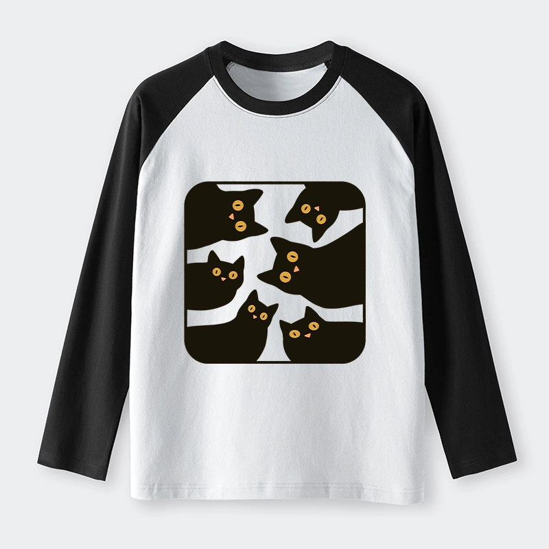 Tokyo-Tiger Cats Are Watching You Raglan Long Sleeve T-shirt