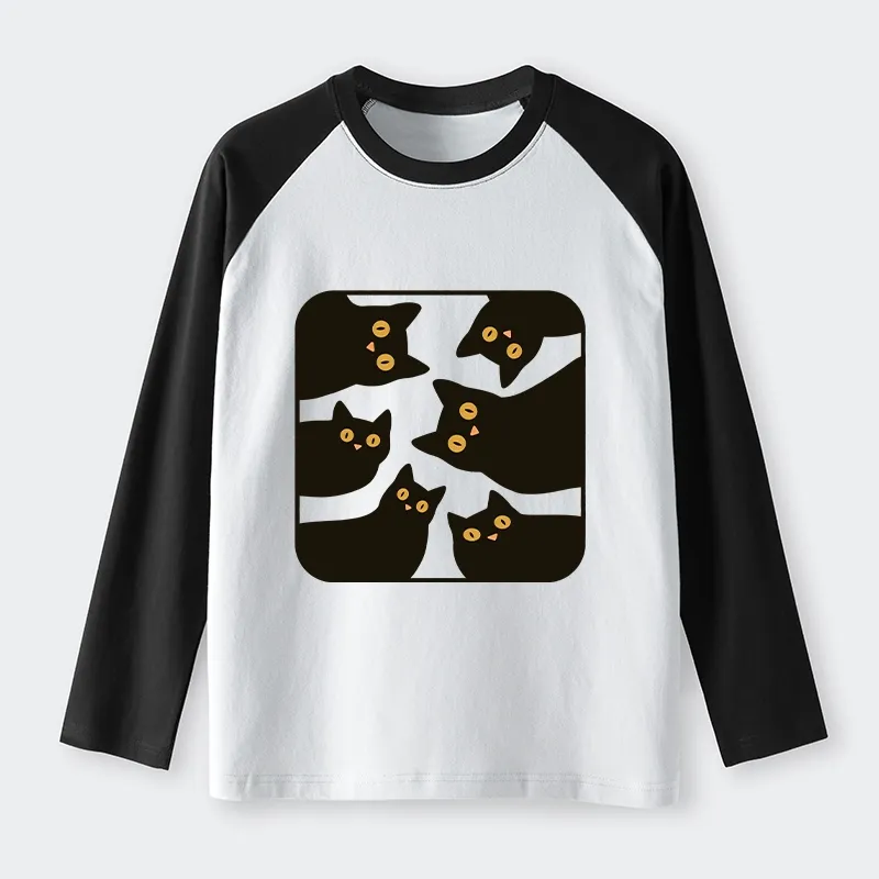 Tokyo-Tiger Cats Are Watching You Raglan Long Sleeve T-shirt