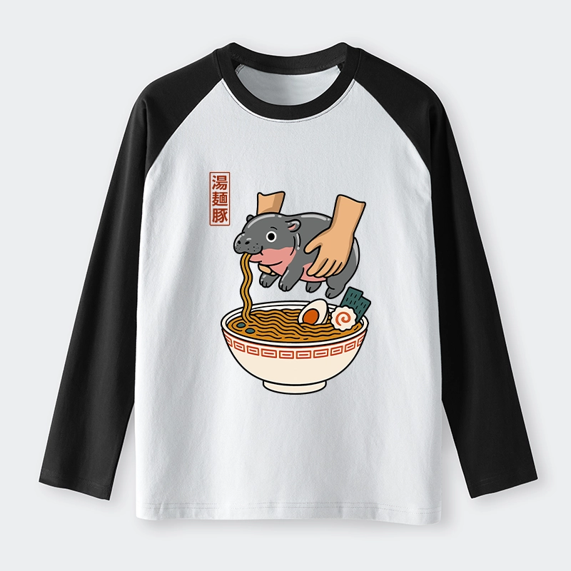Tokyo-Tiger Noodles Got Me Raglan Long Sleeve T-shirt