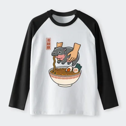 Tokyo-Tiger Noodles Got Me Raglan Long Sleeve T-shirt