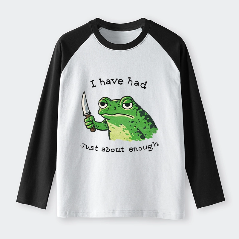 Tokyo-Tiger Impatient Frog Raglan Long Sleeve T-shirt