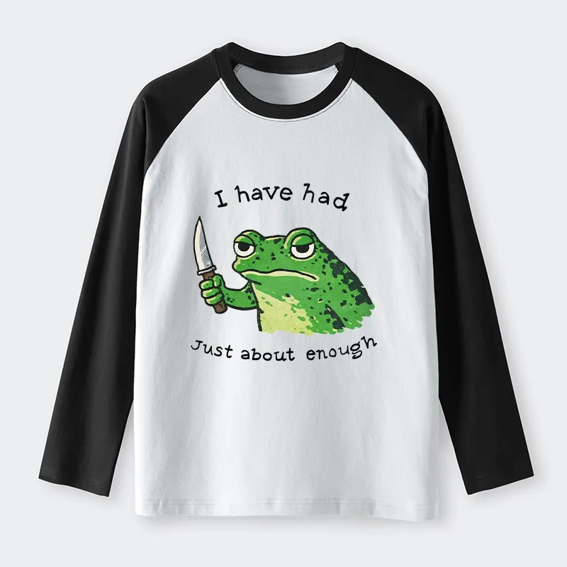 Tokyo-Tiger Impatient Frog Raglan Long Sleeve T-shirt Sale
