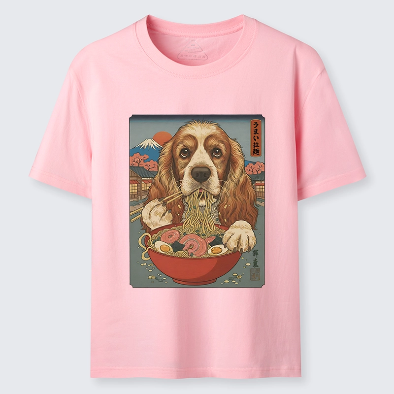 Tokyo-Tiger Dog Slurping Ramen In Japanese Style Classic T-Shirt