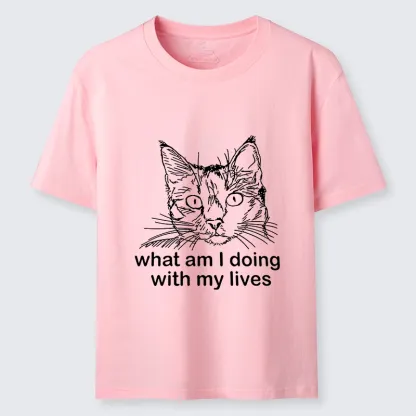 Tokyo-Tiger Confused Cat Life Reflection Classic T-Shirt