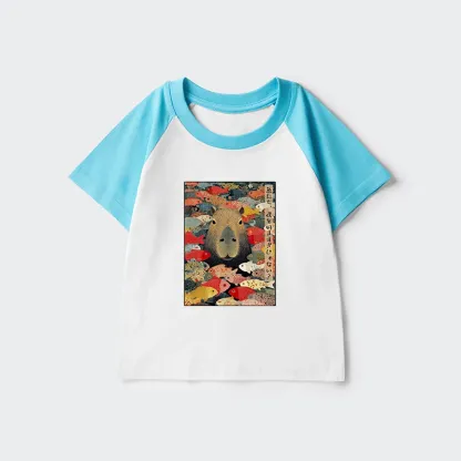 Tokyo-Tiger Am I Too Lovable? Kids Raglan T-shirt