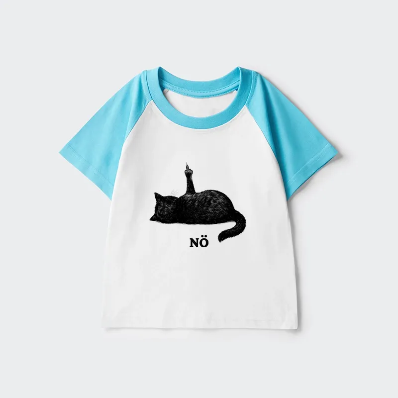 Tokyo-Tiger Cat Refused Kids Raglan T-shirt