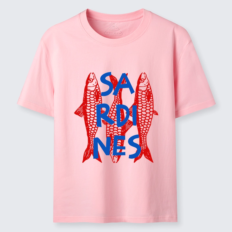 Tokyo-Tiger Vibrant Red Sardines Art Classic T-Shirt