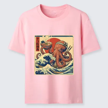 Tokyo-Tiger Ukiyo-E Octopus Ramen Master Classic T-Shirt