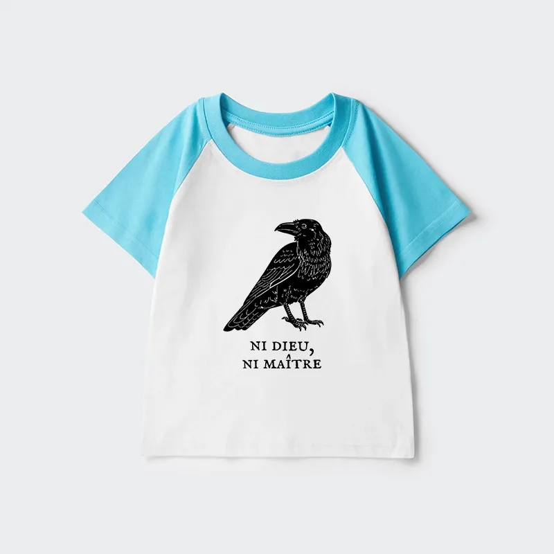 Tokyo-Tiger Crow Have A Strong Sense Of Self Kids Raglan T-shirt