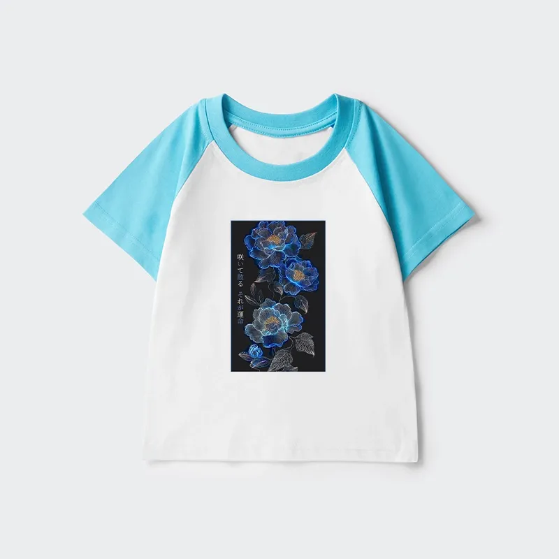 Tokyo-Tiger The Sea Of Flowers In The Darkness Kids Raglan T-shirt