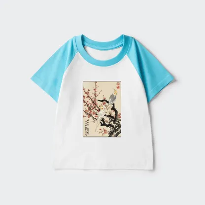 Tokyo-Tiger Whispers of Silent Blossoms Kids Raglan T-shirt