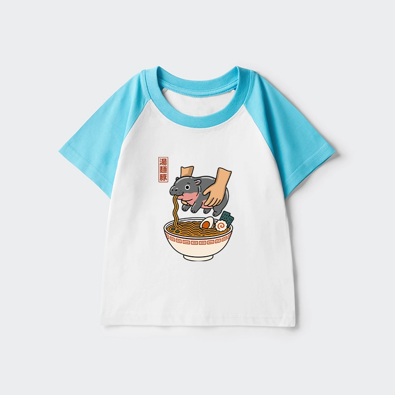 Tokyo-Tiger Noodles Got Me Kids Raglan T-shirt
