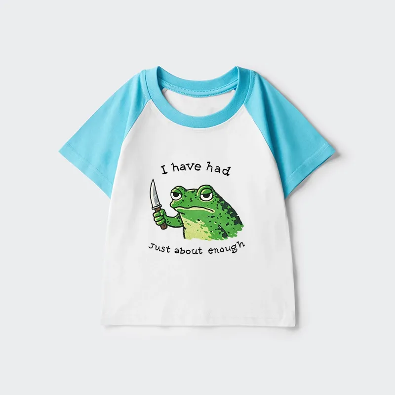 Tokyo-Tiger Impatient Frog Kids Raglan T-shirt
