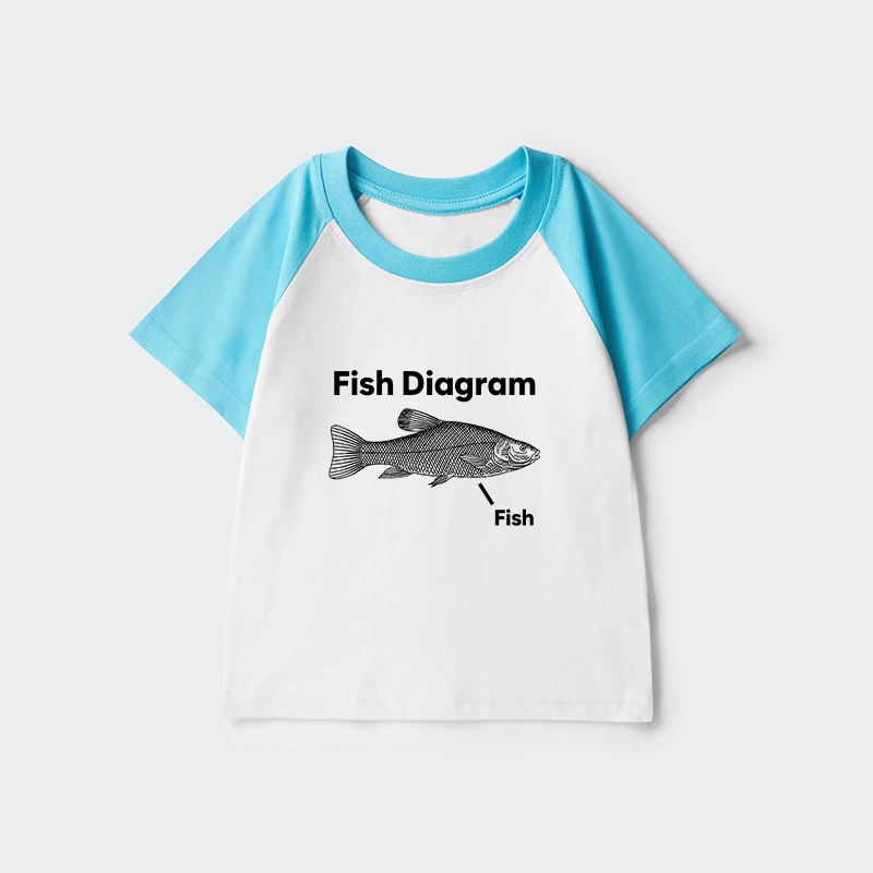 Tokyo-Tiger A Funny Guide to Fish Meme Kids Raglan T-shirt