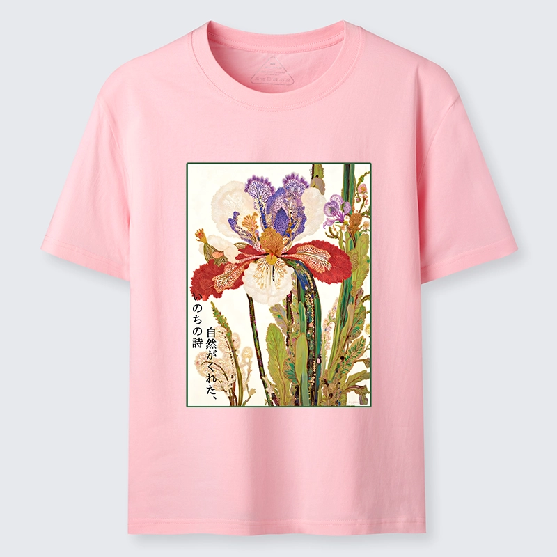 Tokyo-Tiger Vintage Japanese Flower Painting Classic T-Shirt