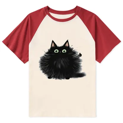 Tokyo-Tiger Cat's Approval Raglan T-shirt
