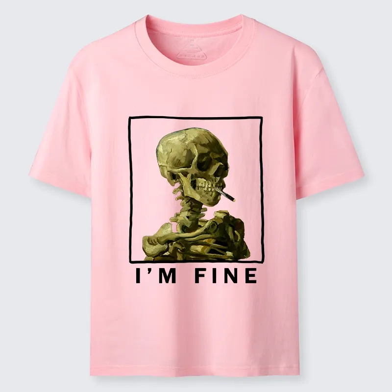 Tokyo-Tiger Skeleton Says Im Fine Classic T-Shirt