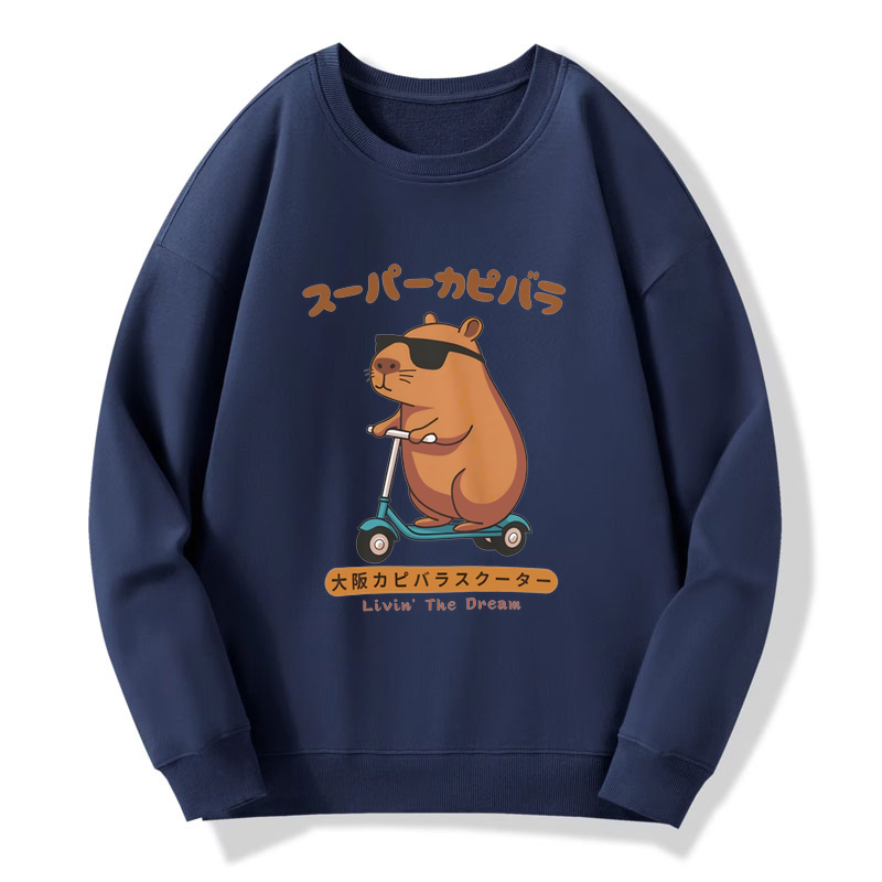 Tokyo-Tiger Osaka Capybara Scooter Sweatshirt