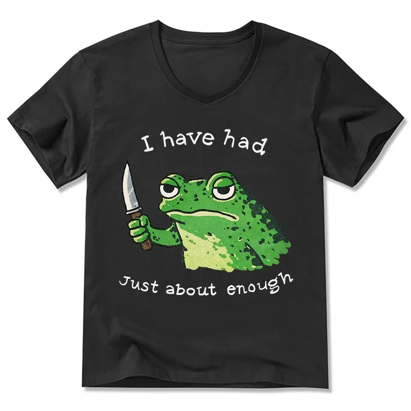 Tokyo-Tiger Impatient Frog V-Neck Classic T-Shirt