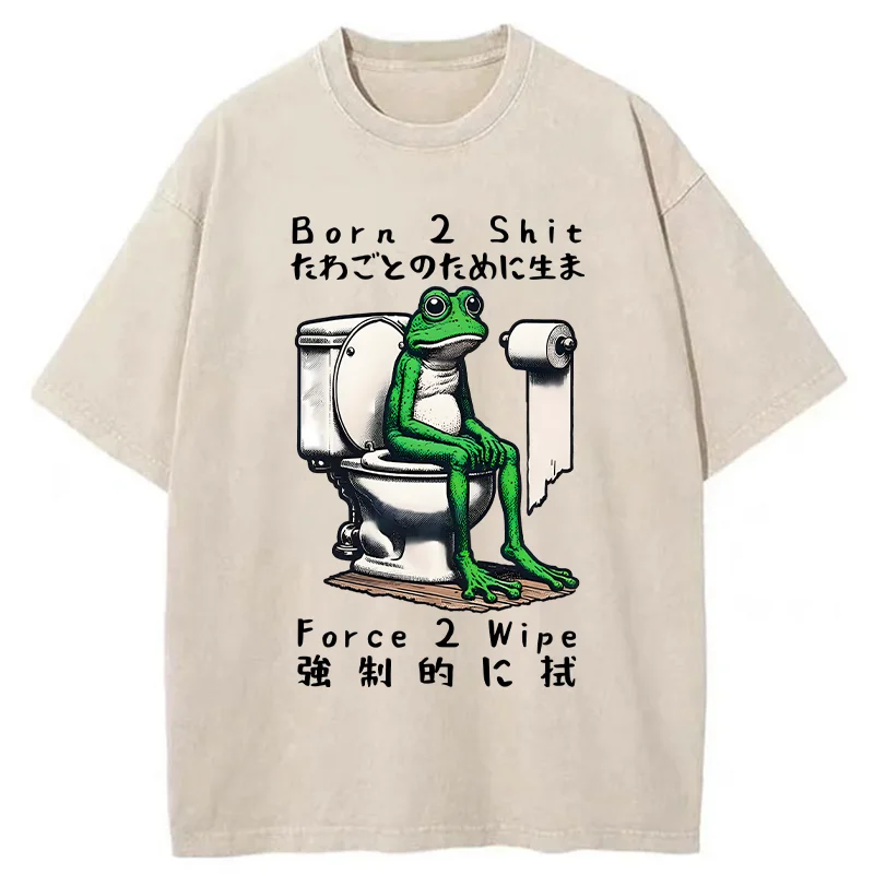Tokyo-Tiger Melancholy Frog Washed T-Shirt