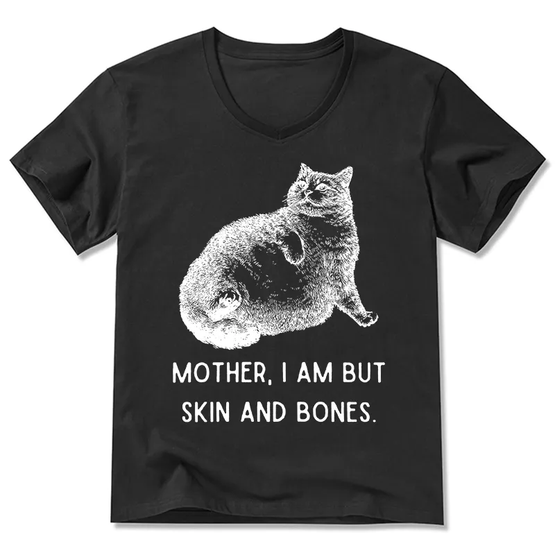Tokyo-Tiger Skin & Bones Cat V-Neck Classic T-Shirt