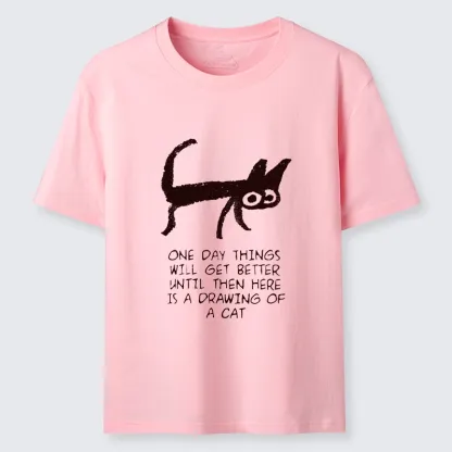 Tokyo-Tiger Cat Cheer Up Drawing Classic T-Shirt