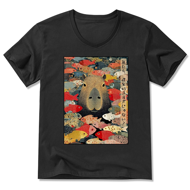 Tokyo-Tiger Am I Too Lovable? V-Neck Classic T-Shirt