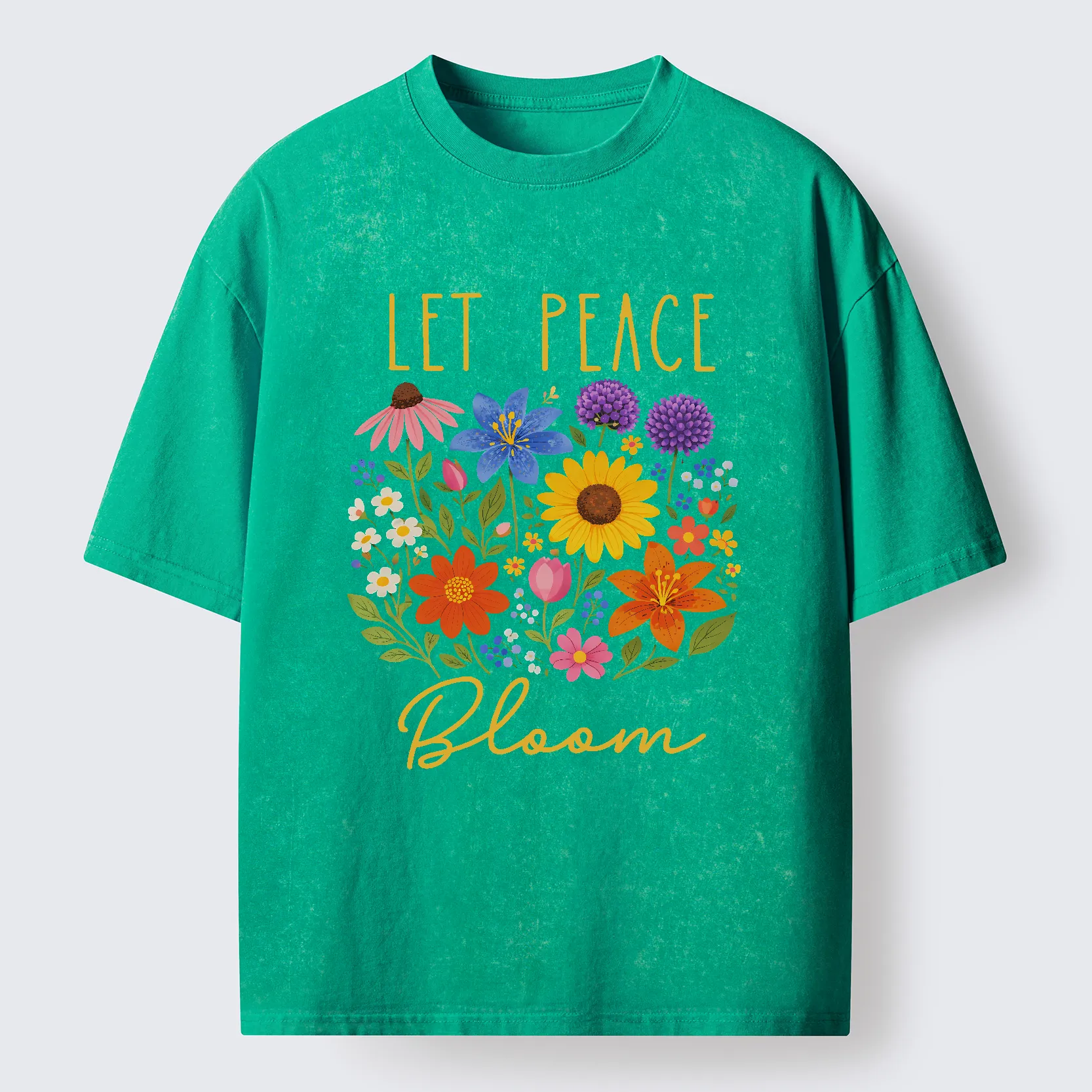 Tokyo-Tiger Let Peace Bloom Washed T-Shirt