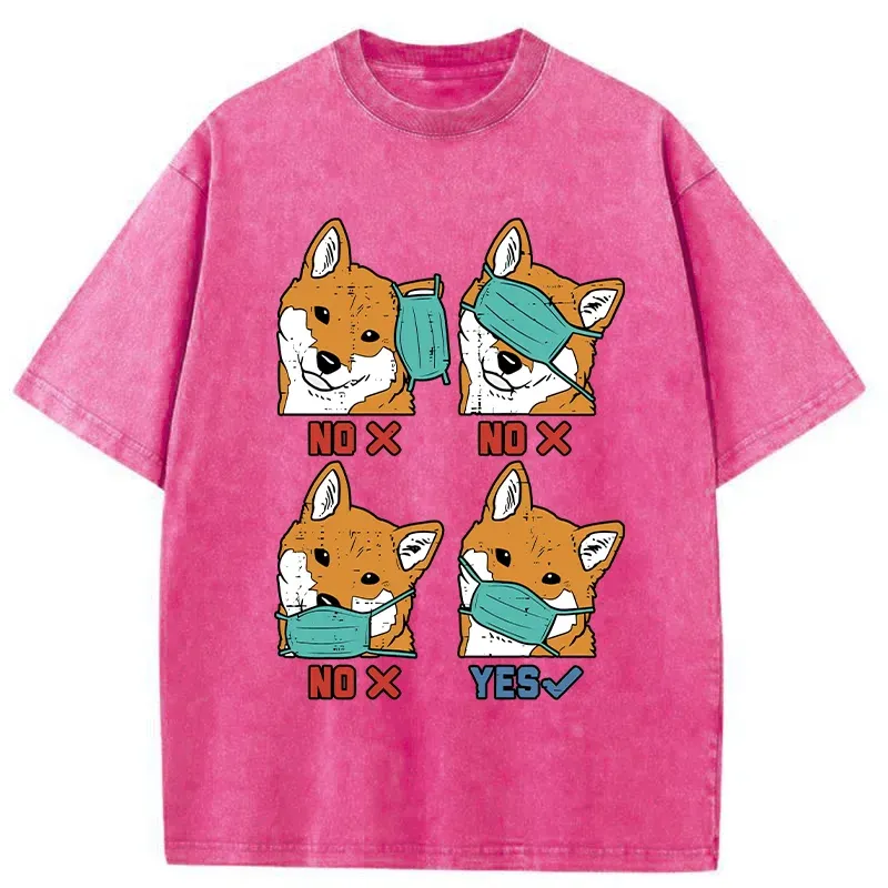 Tokyo-Tiger Wear A Mask Correctly Washed T-Shirt