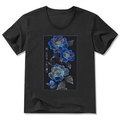 Tokyo-Tiger The Sea Of Flowers In The Darkness V-Neck Classic T-Shirt