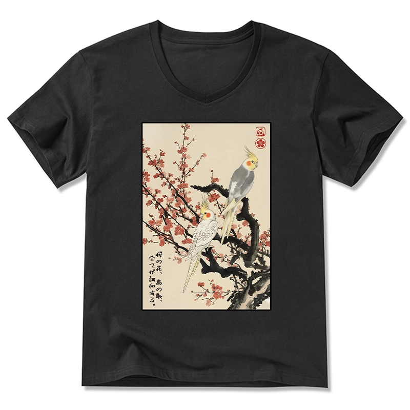 Tokyo-Tiger Whispers of Silent Blossoms V-Neck Classic T-Shirt