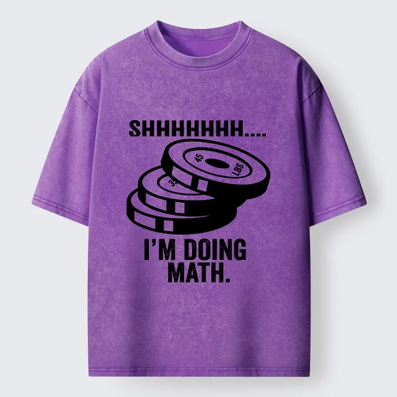 Tokyo-Tiger Shhh Im Calculating Weights Washed T-Shirt