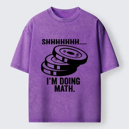 Tokyo-Tiger Shhh Im Calculating Weights Washed T-Shirt