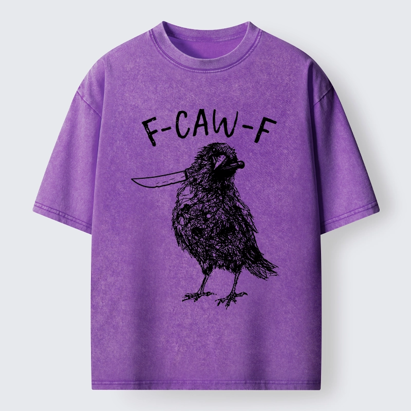 Tokyo-Tiger Angry Crow With A Knife Meme Washed T-Shirt