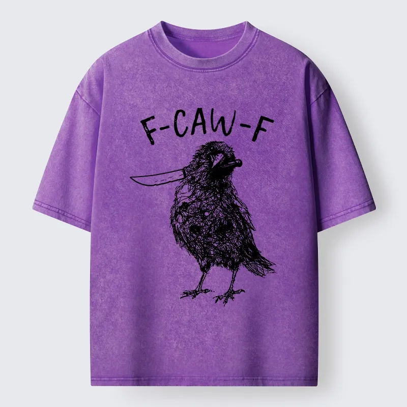 Tokyo-Tiger Angry Crow With A Knife Meme Washed T-Shirt