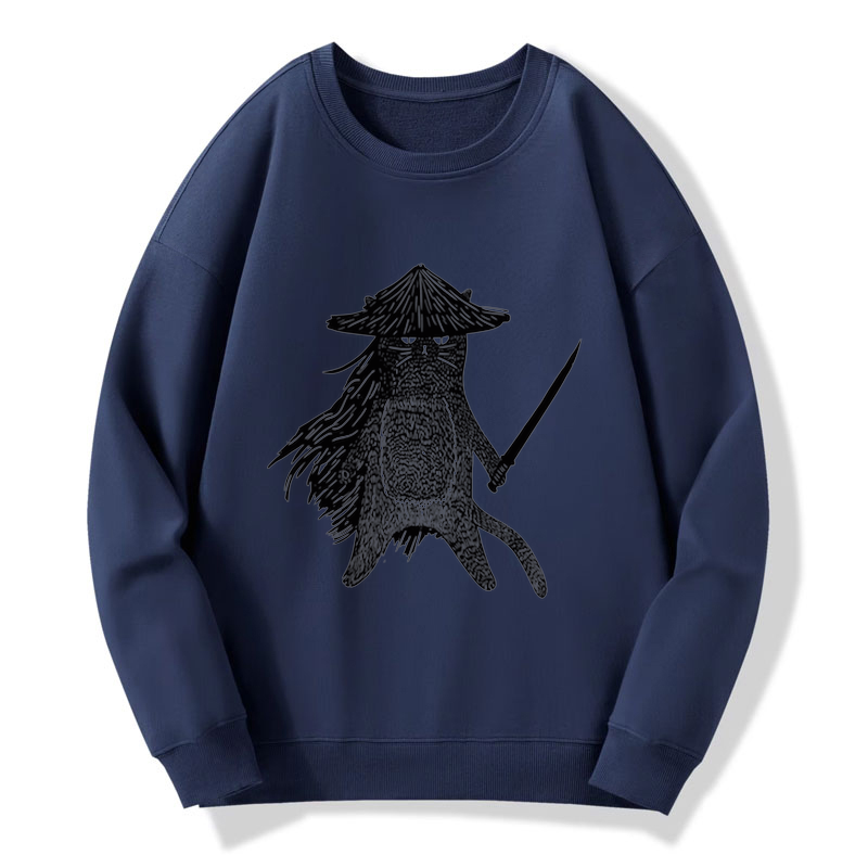 Tokyo-Tiger Japanese Samurai Cat Sweatshirt