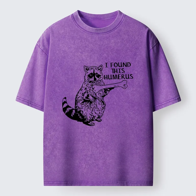 Tokyo-Tiger Raccoon Found This Humerus Meme Washed T-Shirt
