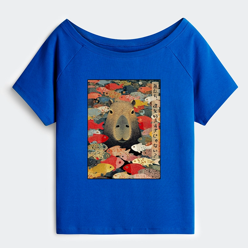 Tokyo-Tiger Am I Too Lovable? Off Shoulder T-Shirt