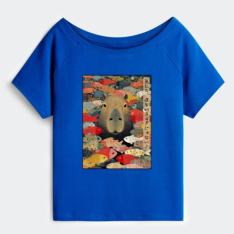 Tokyo-Tiger Am I Too Lovable? Off Shoulder T-Shirt